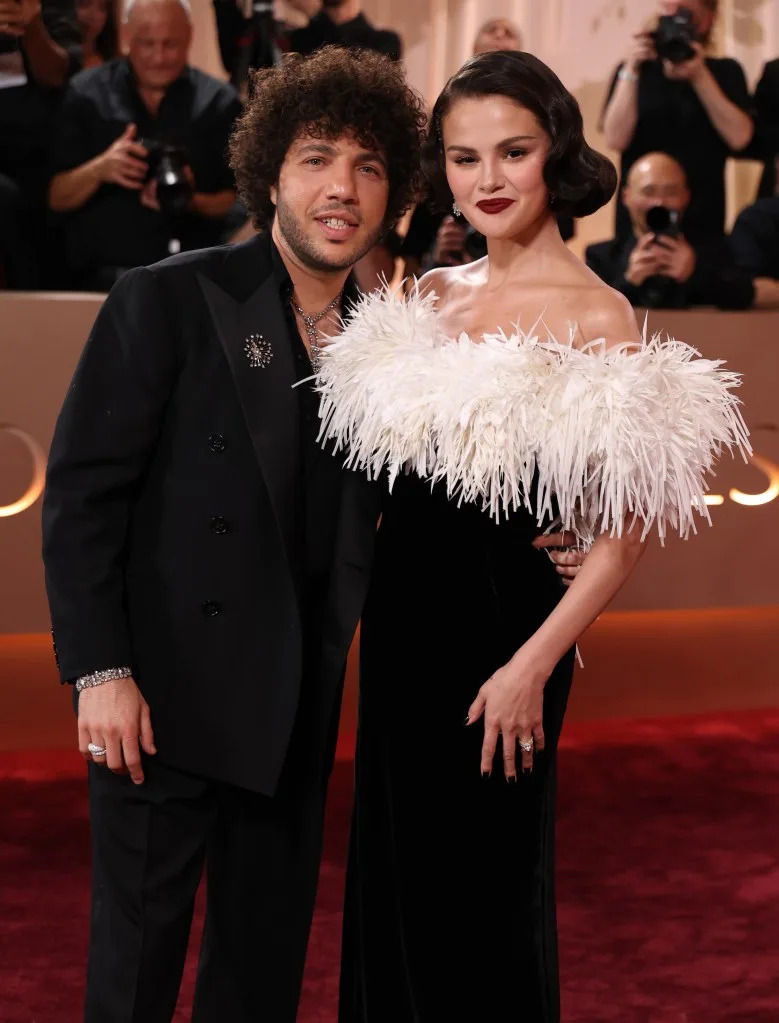 Gomez went with a bold makeup look last week at the 2026 Golden Globes. Kevin Mazur/Getty Images