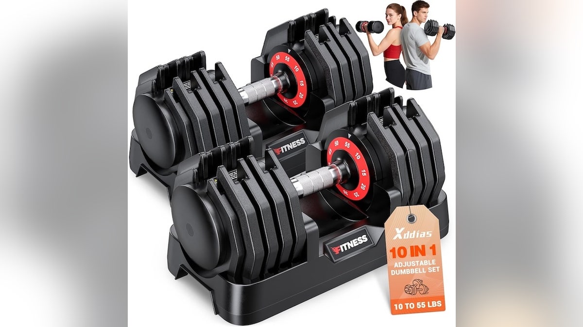 These weights are great for home gyms with limited room.