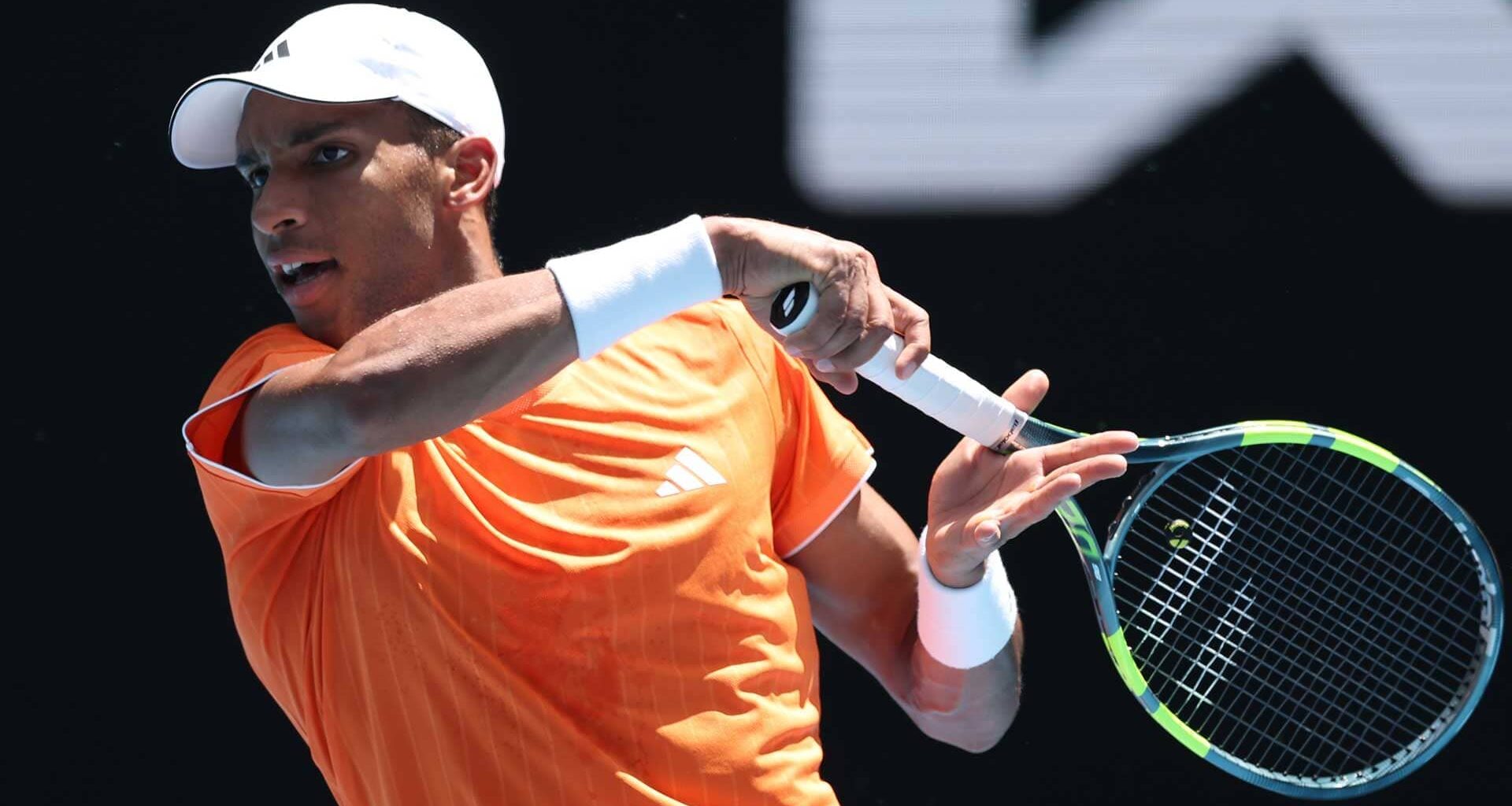 Felix Auger-Aliassime plays against Nuno Borges Monday in Melbourne before retiring down two sets to one.