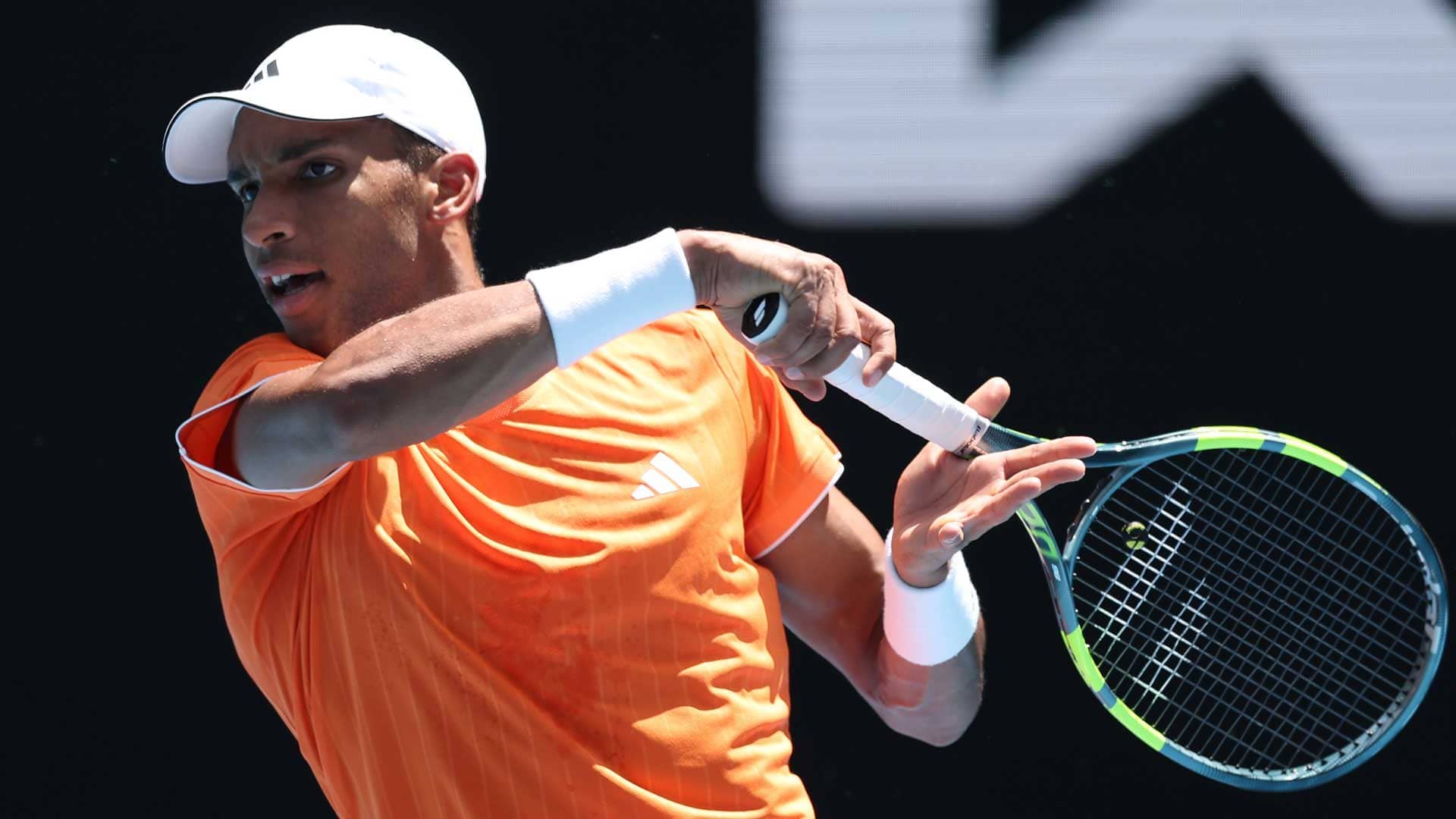 Felix Auger-Aliassime plays against Nuno Borges Monday in Melbourne before retiring down two sets to one.