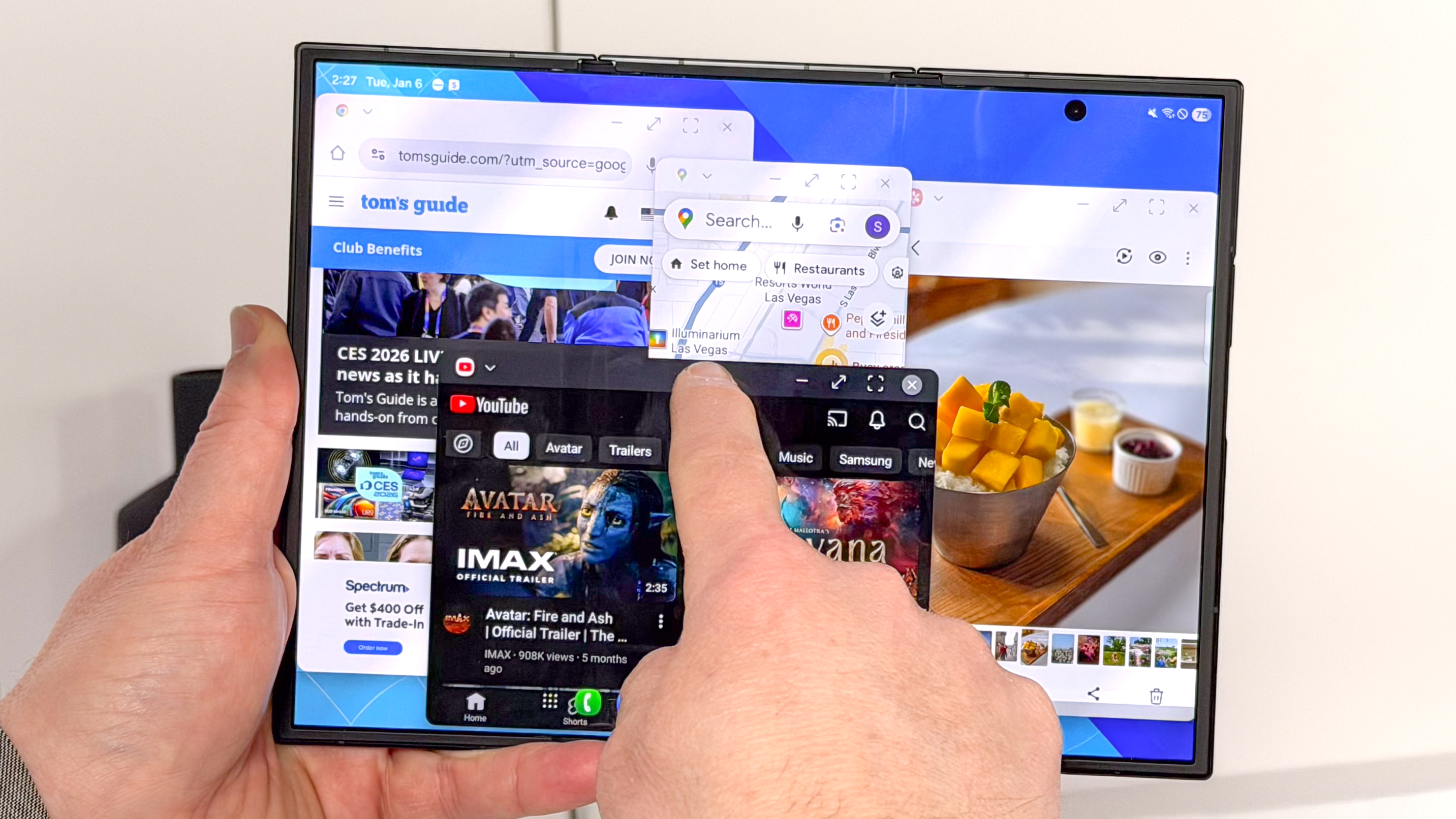 Galaxy Z TriFold shown in hand