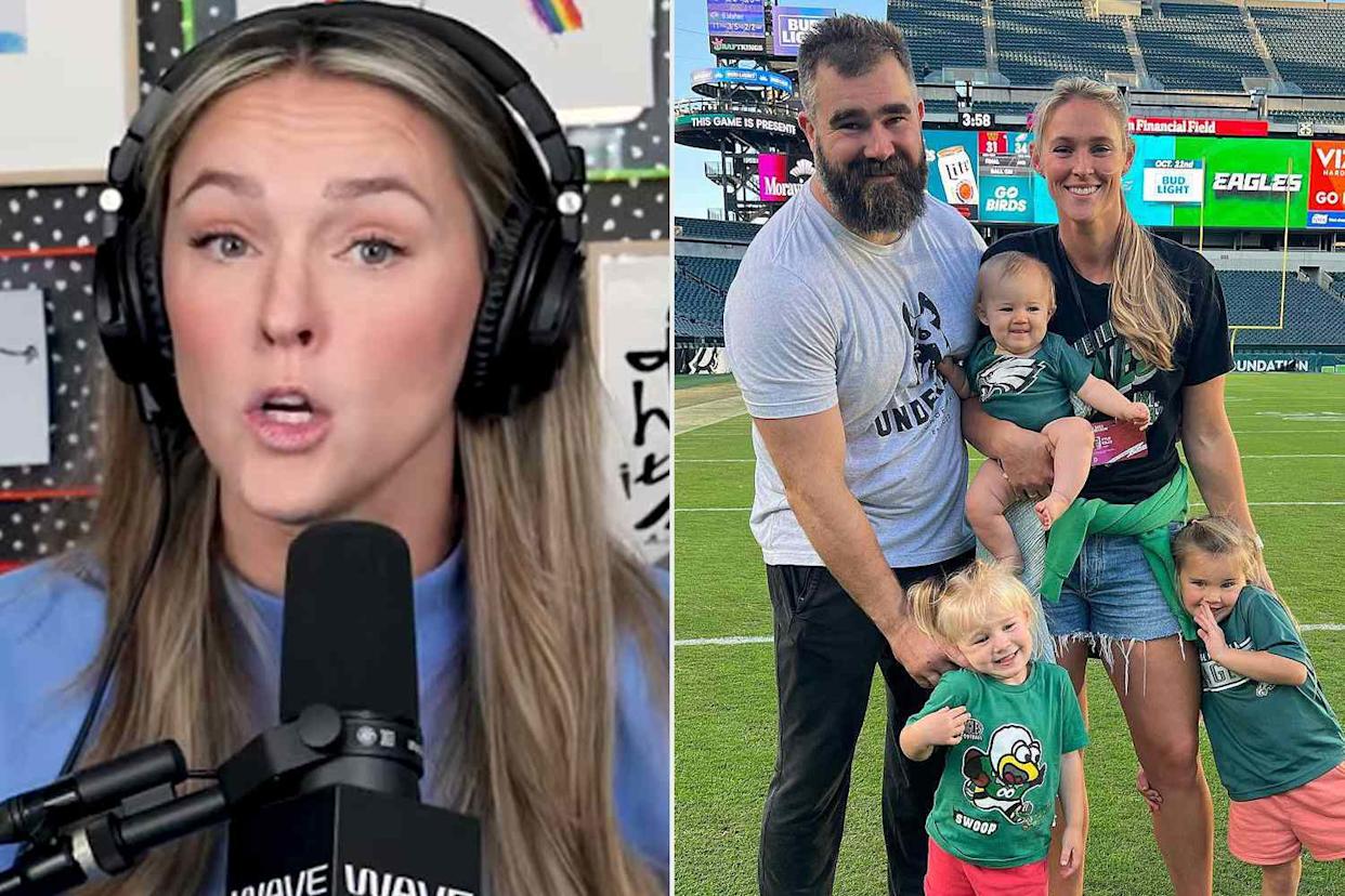 Kylie Kelce and her family Not Gonna Lie wit Kylie Kelce/YouTube; Kylie Kelce/Instagram