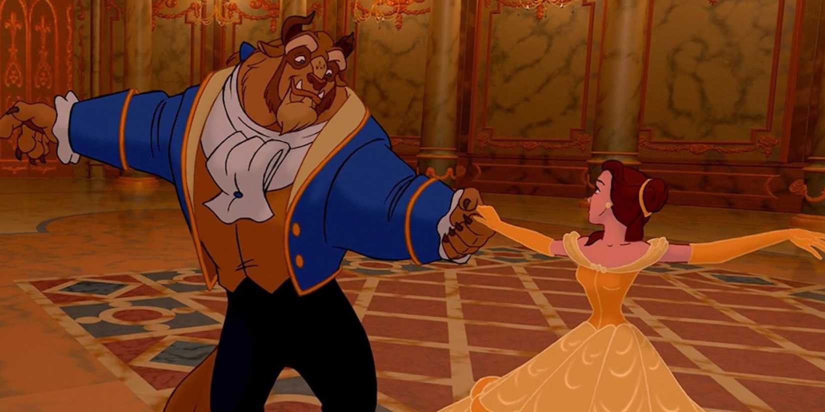 Belle and the Beast dance in Beauty and the Beast