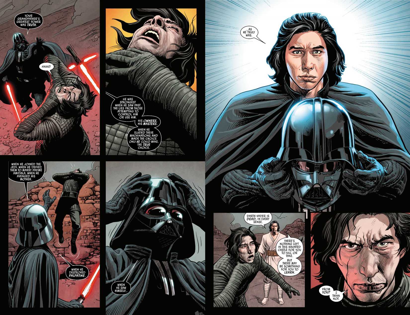 Ben Solo Removes Vader Helmet in Legacy of Vader #12
