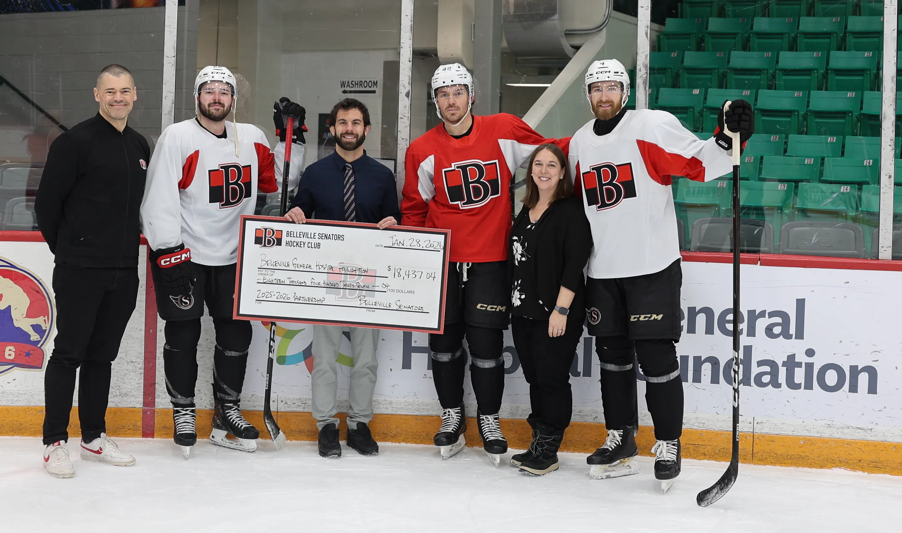 BGHF thanks Belleville Senators for community support