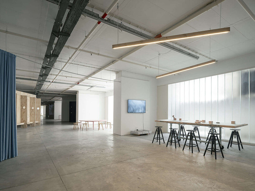 BUREAU assembles fragments of iconic institutions into scenography for garagem sul, lisbon