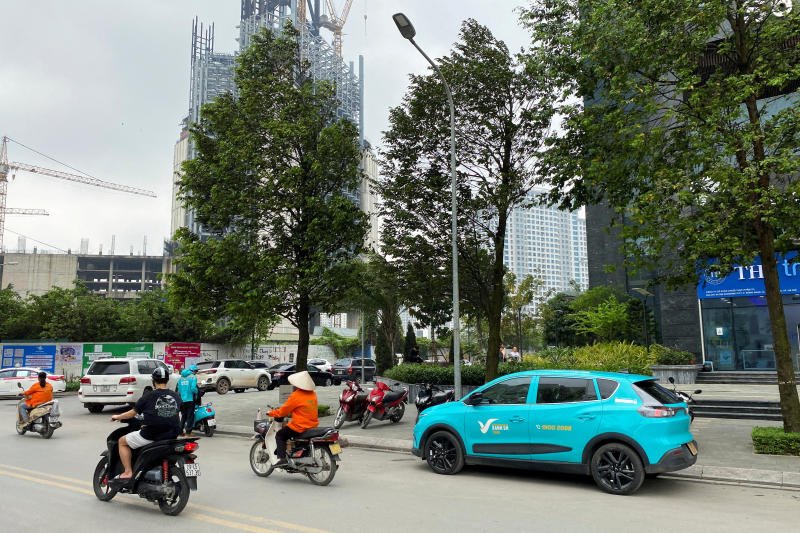 Traffic on a street in Hanoi on April 6, 2024. (Photo: Reuters)