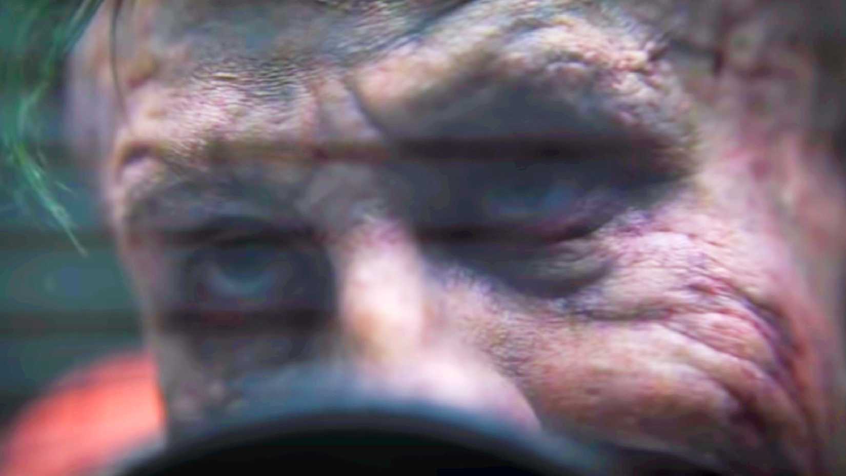 Close up of Barry Keoghan as the Joker in a deleted scene from The Batman