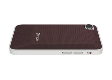 The Clicks Communicator has a dimpled pattern on the back along with a single camera. (Image source: Clicks)