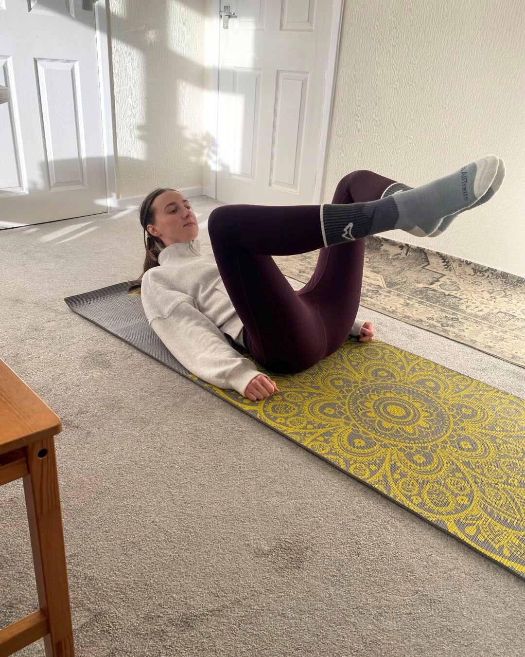 Katie Sims trying frog presses every day