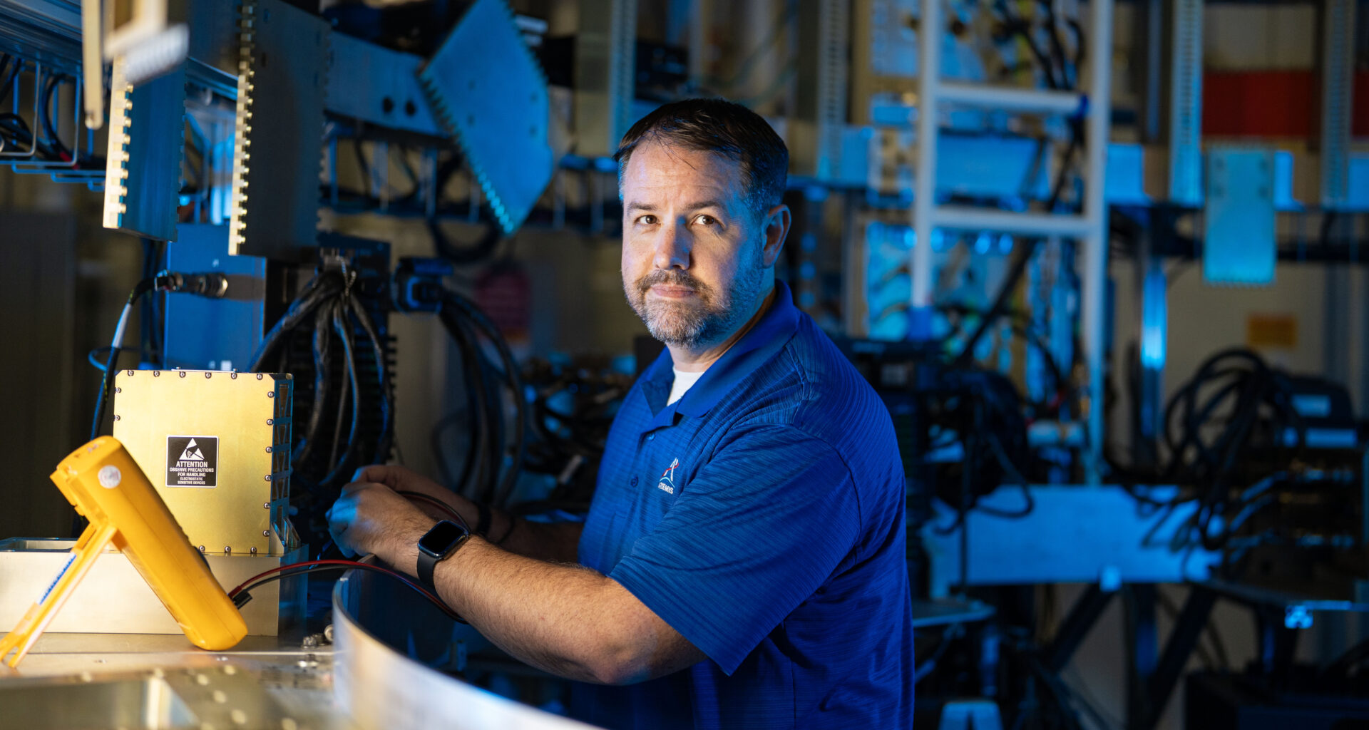 Dave Reynolds, the booster manager for SLS (Space Launch System), works inside the Next Generation Booster Avionics Mockup at NASA’s Marshall Space Flight Center in Huntsville, Alabama. Reynolds is responsible for the design, development, and flight of the boosters for the rocket that carry NASA’s Orion spacecraft and astronauts to the Moon as part of the Artemis II mission.