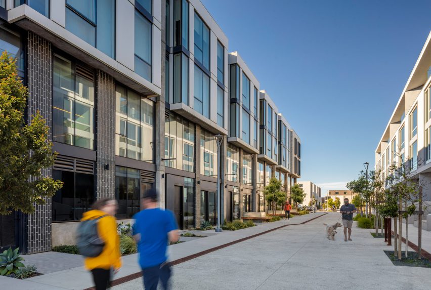 Podium of David Baker Architects Treasure Island building