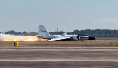 NASA plane makes belly landing at Ellington Airport, video shows