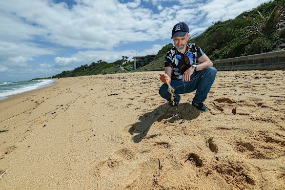 Coastal erosion expert David Kennedy in Sandringham. 