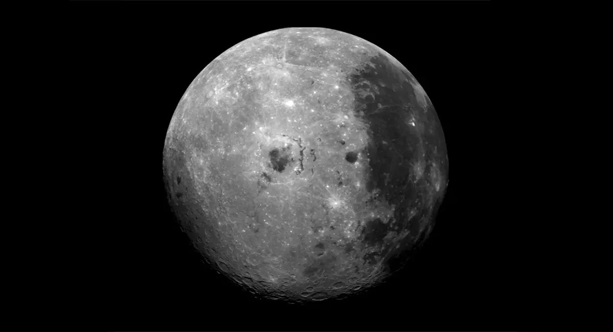 View of the far side of the Moon captured by NASA's Galileo probe. Credit: NASA/JPL