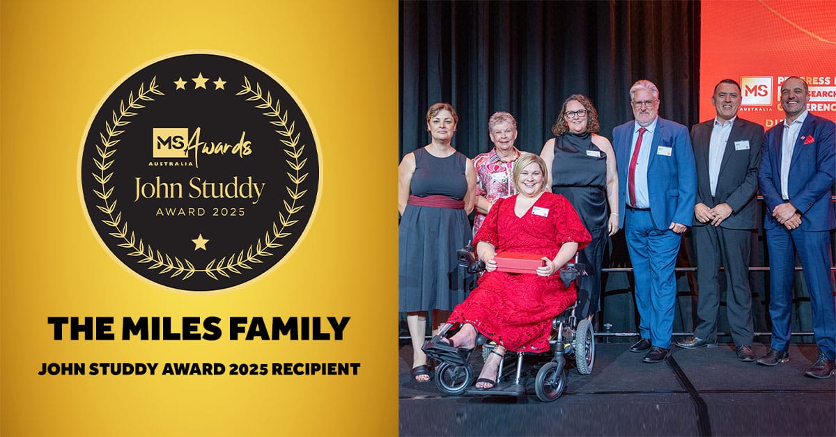 Queensland family awarded MS Australia’s highest honour for outstanding service to the MS community