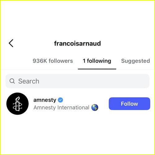 Francois Arnaud follower update