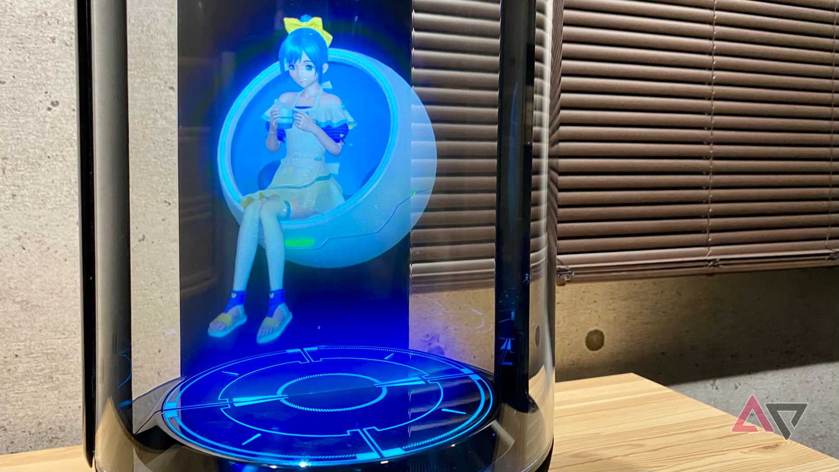 Azuma Hikari character inside the Gatebox device