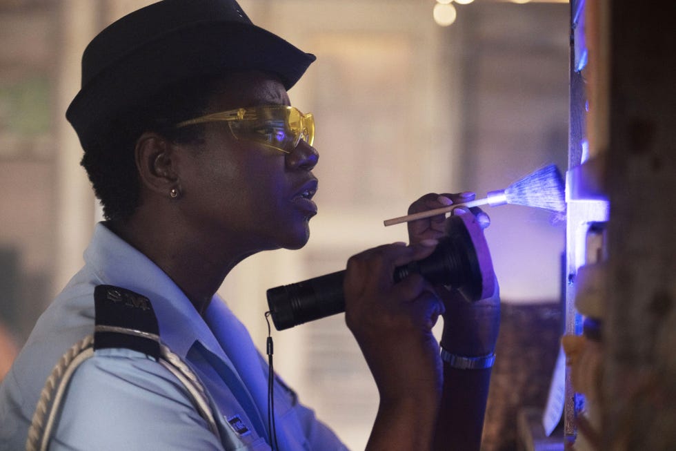 ginny holder as darlene curtis, death in paradise season 14 finale