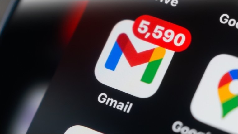 Gmail icon on a phone