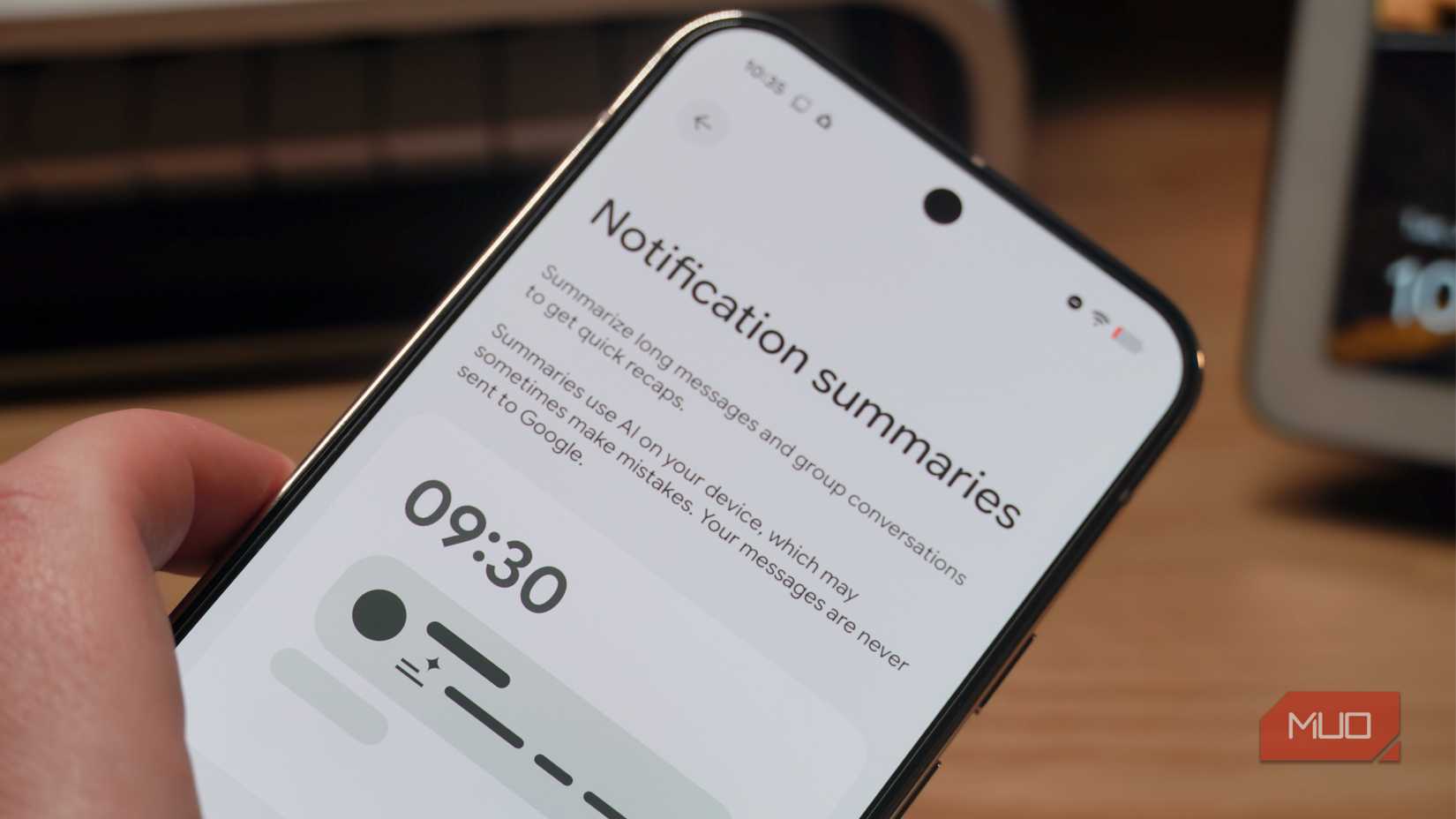Notification summaries on a Google Pixel phone.
