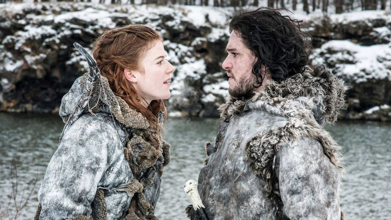 Ygritte and Jon face off in Game of Thrones