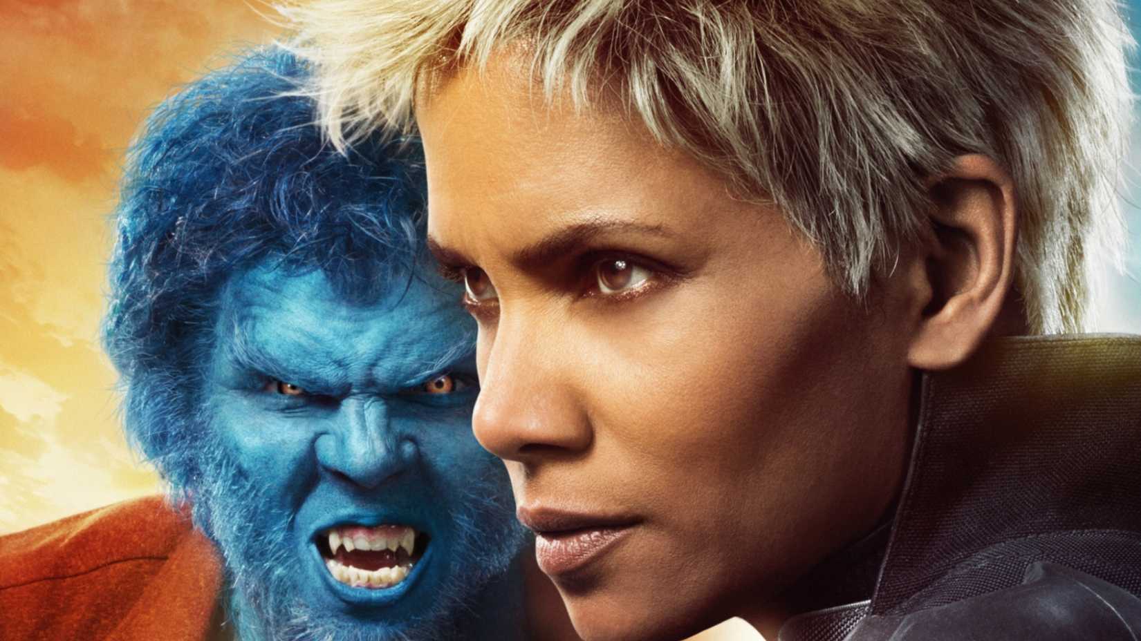 Halle Berry's Storm and Nicholas Hoult's Beast prepare to fight in X-Men Days of Future Past