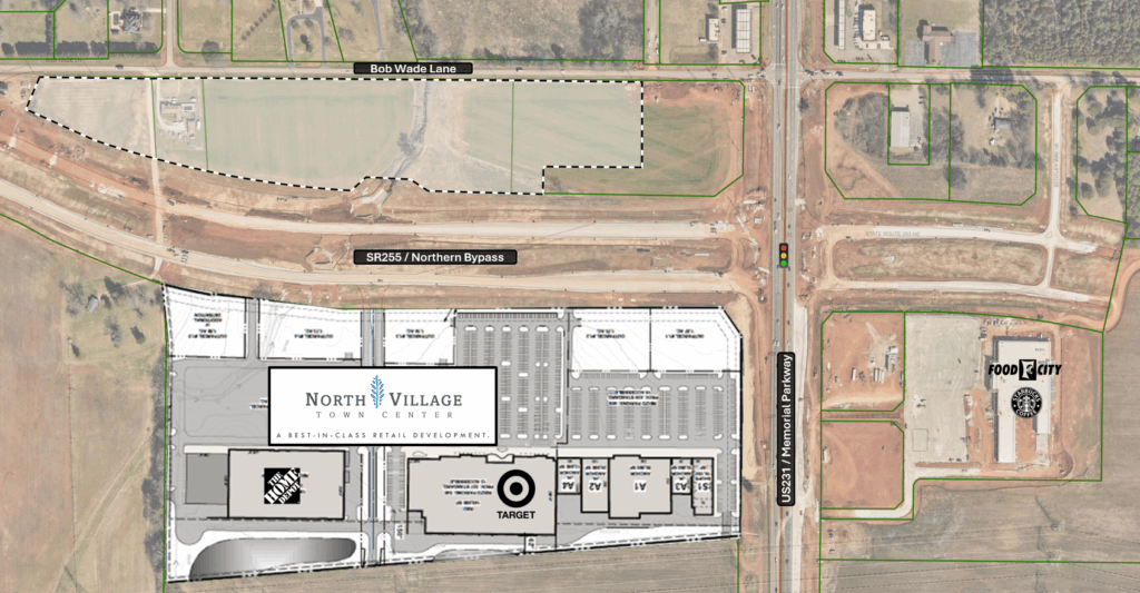 map outlining area of land sale