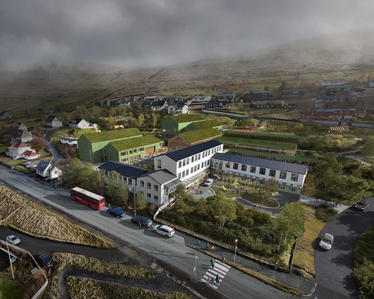 Henning Larsen Proposes a "Learning Village" to Expand the Glyvra School in the Faroe Islands - Image 1 of 7