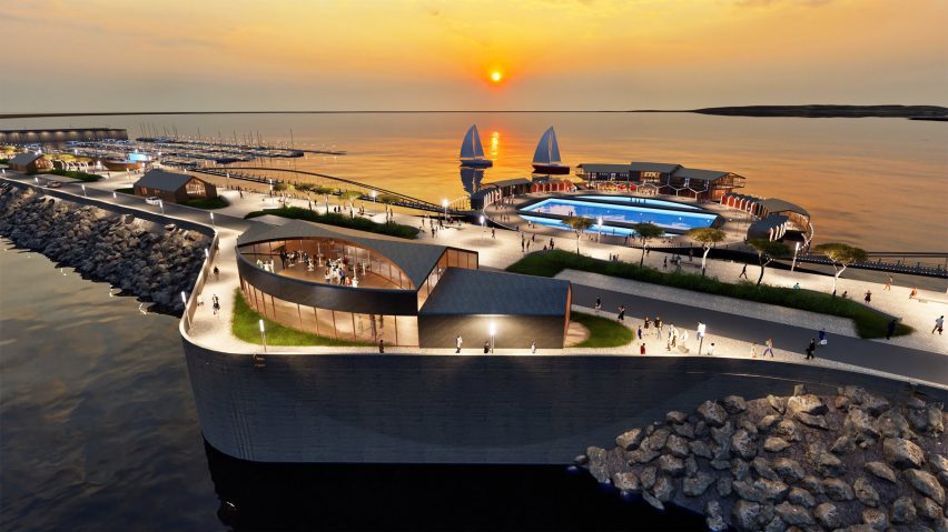 Design for West Somerset Tidal Lagoon by Marks Barfield Architects