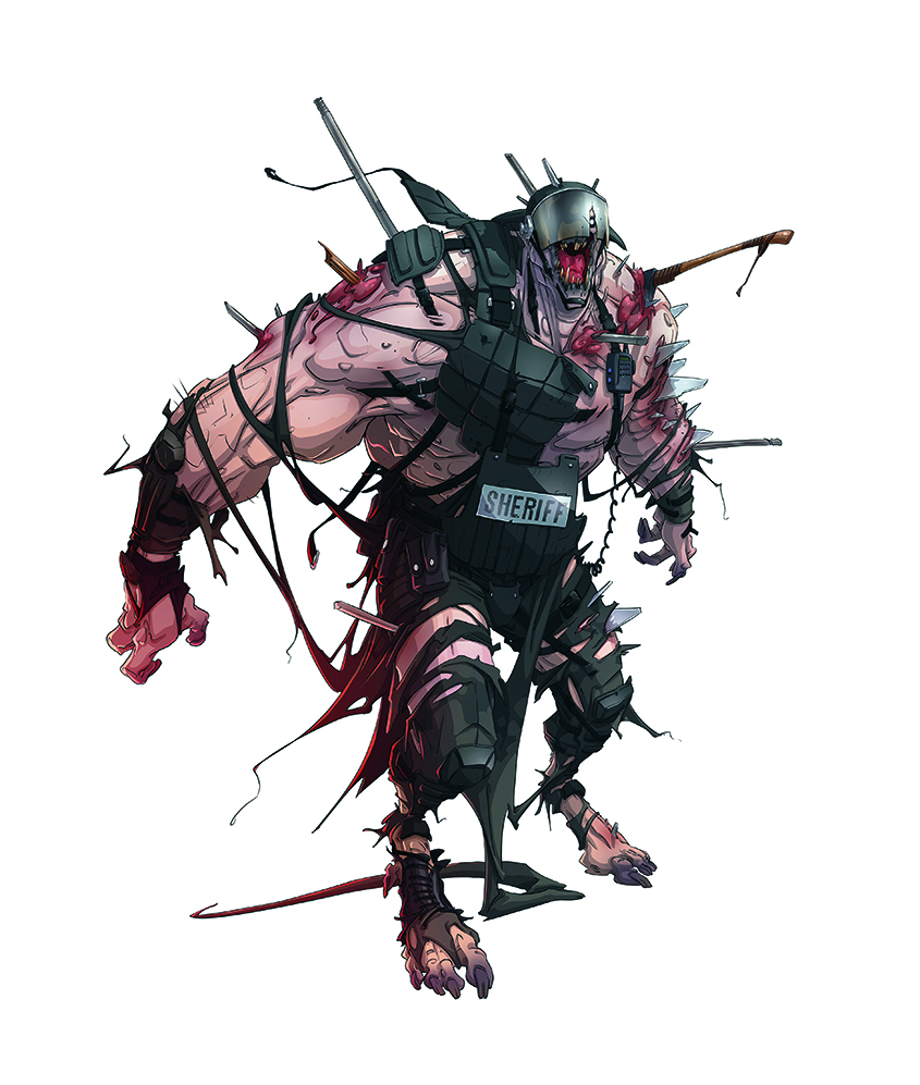 Digital art showing a fantasy character