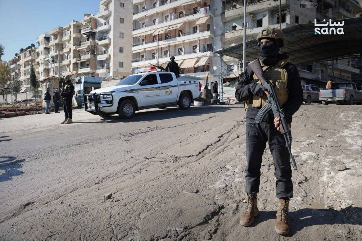The Syrian Ministry of Interior’s Internal Security Forces deploy in Aleppo city’s Sheikh Maqsoud neighborhood following days of clashes with SDF forces in predominantly Kurdish neighborhoods of Aleppo, 10/1/2026 (SANA)