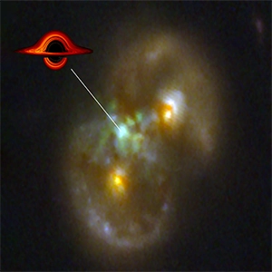 The “Infinity Galaxy” as captured by the James Webb Space Telescope, is the result of a cosmic collision between two galaxies, forming a shape that resembles the infinity symbol. This merger gave rise to a newborn supermassive black hole. Credit: James Webb Space Telescope and NASA