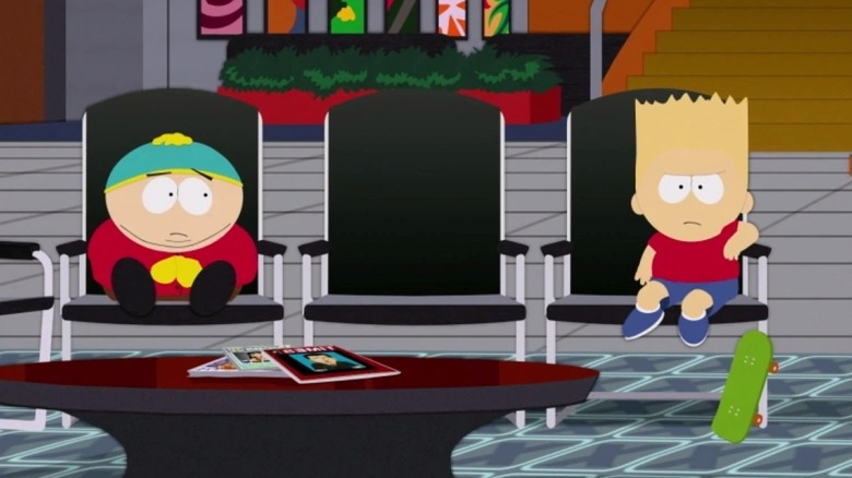 Cartman meets Bart Simpson on South Park