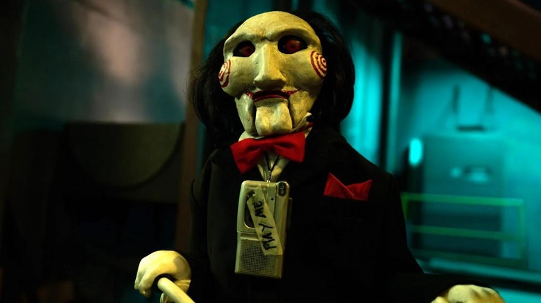 The Billy Puppet on his bike in Saw X