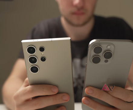 iPhone 16 Pro Max Vs. Galaxy S24 Ultra in person's hands