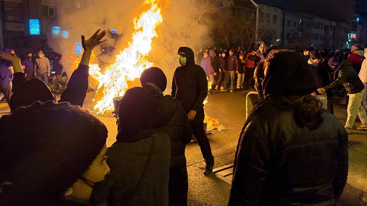 Anti-government protests in Iran.