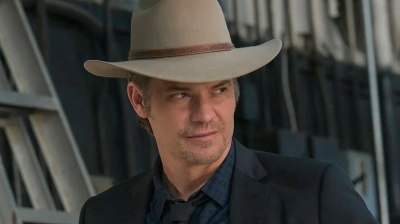 Timothy Olyphant as Raylan Givens in his Stetson hat in Justified