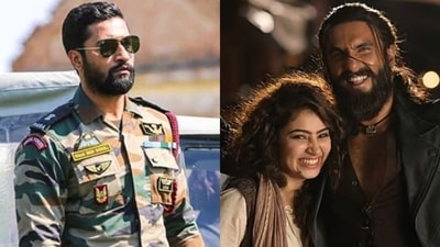Vicky Kaushal as Major Vihaan Shergill; Ranveer Singh and Sara Arjun in Dhurandhar
