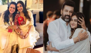 Tejalakshmi with Urvashi and Manoj K Jayan. Photo: Instagram