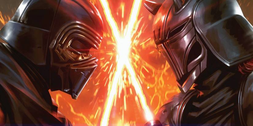 Kylo Ren vs Tava Ren Legacy of Vader #9 Cover