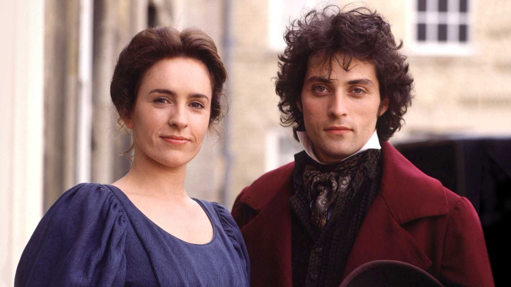 A man and woman in 19th century period costumes in 1994's Middlemarch.