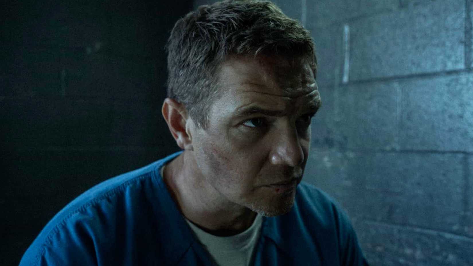 Taylor Handley as Kyle in prison in Mayor of Kingstown