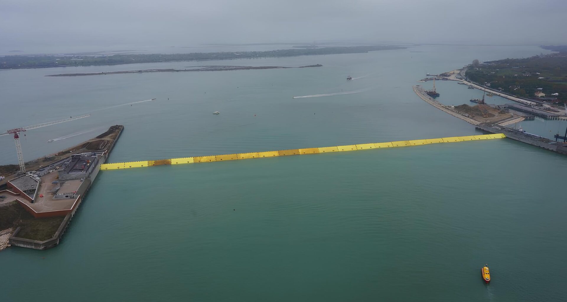 With 78 movable floodgates weighing up to 300 tons each, Italy has built a multi-billion dollar underwater system to isolate Venice from the sea, contain extreme tides, and prevent the historic city from sinking completely.