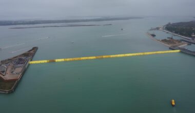 With 78 movable floodgates weighing up to 300 tons each, Italy has built a multi-billion dollar underwater system to isolate Venice from the sea, contain extreme tides, and prevent the historic city from sinking completely.