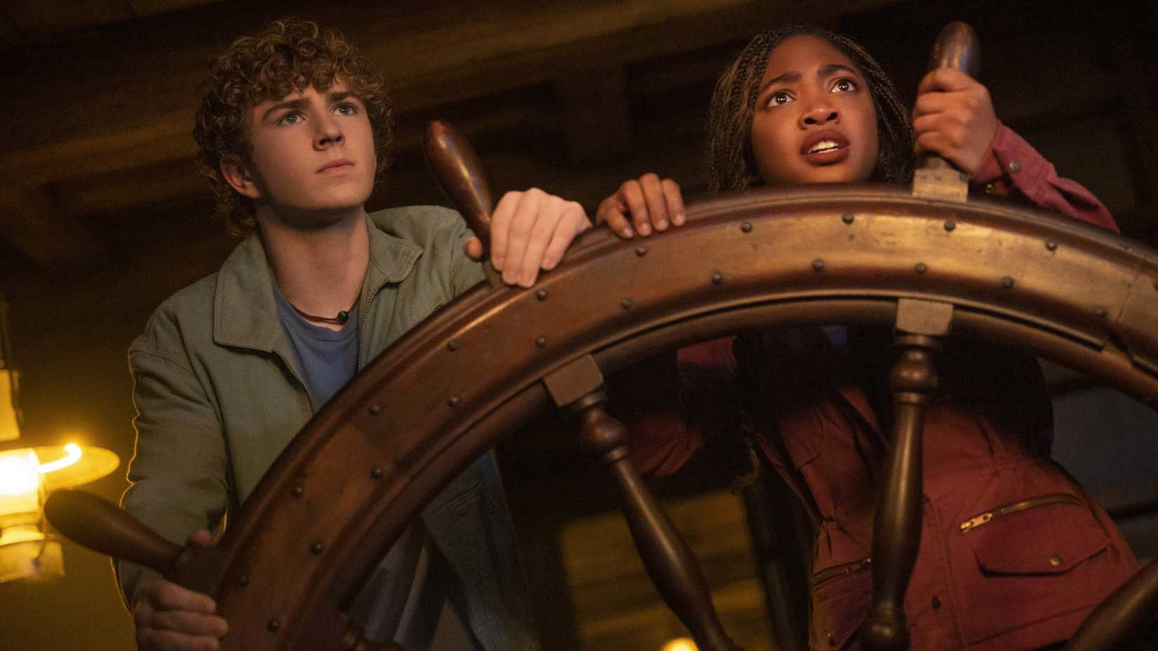 Percy and Annabeth steering a ship in Percy Jackson and the Olympians season 2