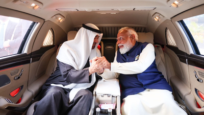 India-UAE ties: PM Modi receives President MBZ at airport; on short 2-hr trip to India