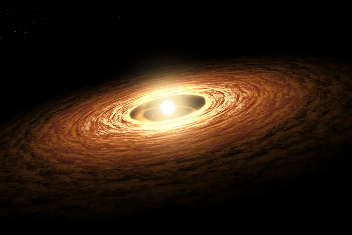Artist's impression of a protoplanetary disk around a new-formed star. Credit: NASA-JPL