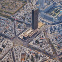 Montparnasse Commercial Centre and CIT Tower redevelopment project, 2026. Aerial view of the existing complex. Image Courtesy of RPBW Renzo Piano Building Workshop Redesigns Montparnasse Commercial Centre as a Pedestrian District - Image 2 of 17