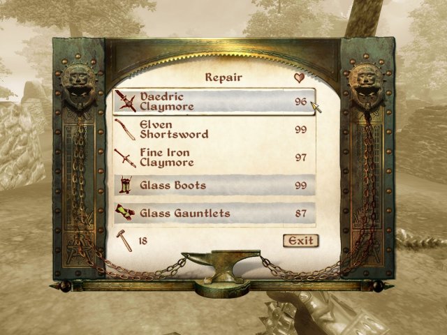 TESIV Oblivion Screenshot Weapon Degredation